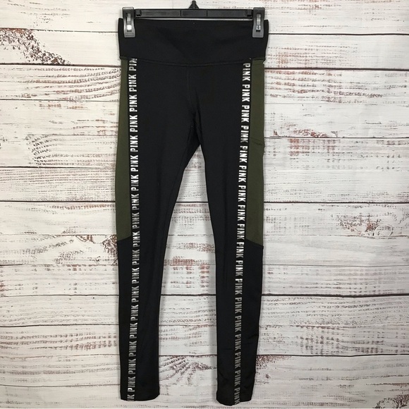 Pink Victoria’s secert logo stripe size XS ankle leggings - Picture 5 of 5